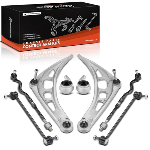 A-Premium 8Pcs Front Suspension Kit, Lower Control Arm & Bushing, Sway Bar Link, Inner Outer Tie Rod End, Compatible with BMW E46-1999-2008-318i 323Ci 323i 325Ci 325i 328Ci 328i 330Ci 330i Z4 by A-Premium - Used condition - US$121.50