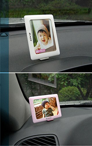 Exo 2Way Picture Photo Album Frame For Car Vehicle Home Accessories White Color #TOP4