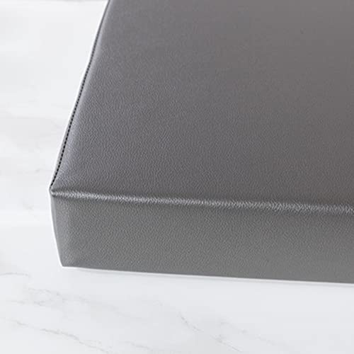 Coussin en cuir imperméable pour banc de jardin gris 140 cm haut de gamme