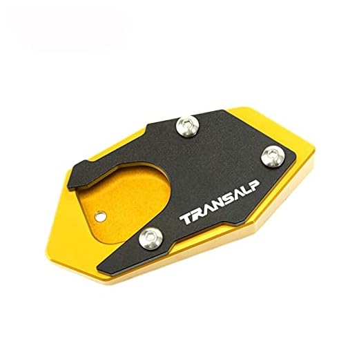Motorbike Stativ Utökad Pad, Side Bracket Extension Pad, för HO.ND.A XLV 600 650 700 TR.ANS.ALP (Color : Gold)