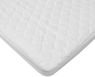 American Baby Company Waterproof Quilted Cotton Bassinet Size Fitted Mattress Pad Cover, White
