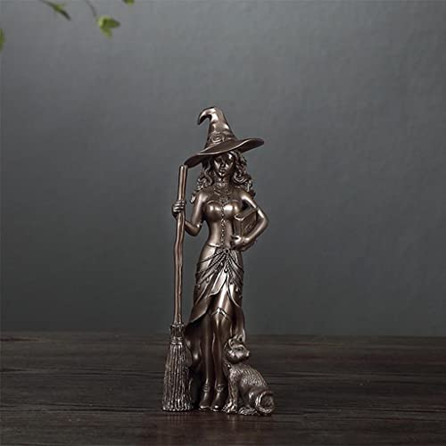 Statue de sorcière pentacle 3D perfk figurine sorcellerie art déco retro - 3