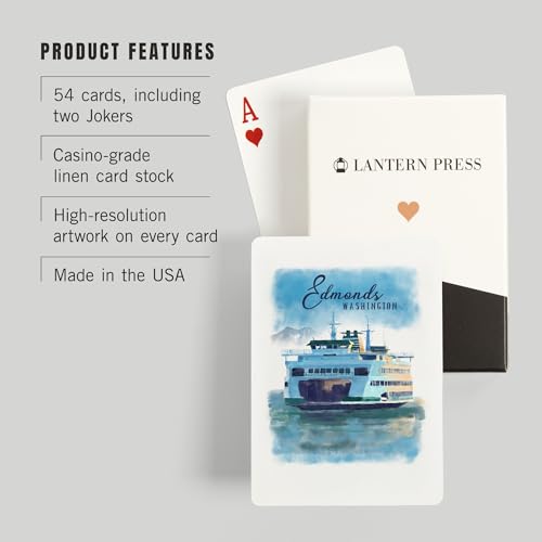 Baraja de 52 Cartas de Poker Lantern Press miniatura 3