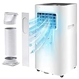 Advwin Portable Air Conditioner 9000BTU/2.65KW Dehumidifier & Cooling Fan, 4-in-1 Mobile Air Conditioner Air Cooler, LED Display, 24H Timer, for Home, Office