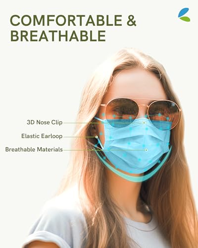 FriCARE Face Masks Disposable for Adults, 4 Ply ASTM Level 3, Individually Wrapped Mask for Allergy Protection, 100 Pack, Woodland Mystery — view 6