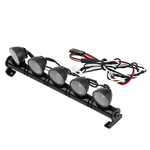RC Car Light Bar Kit ,5 Pcs LED RC Car Lights,1/10 Scale RC Crawler Car Roof Light Bar Spotlights Fit for for RC Crawler Car Truck Accessories