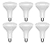 GE Classic 65 W Equivalent Dimmable Bright White Br30 LED Light Bulbs, 6 Pack
