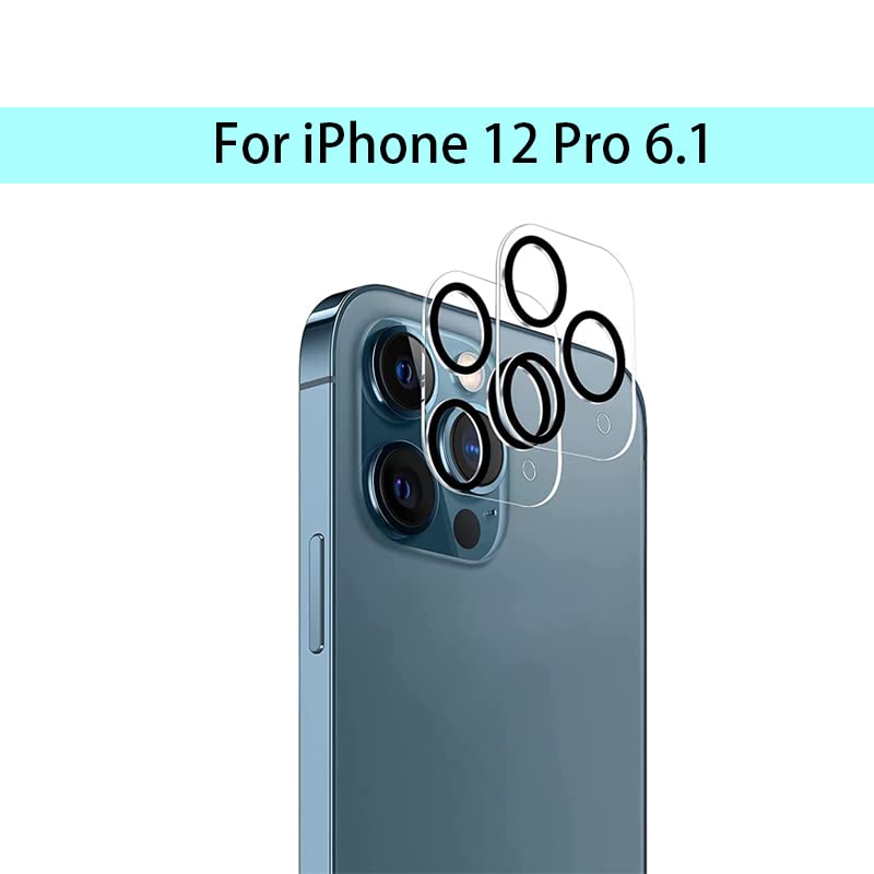 Image of Skinomi Back Camera Tempered Glass Lens Protector Compatible for Apple iPhone 12 pro with Edge to Edge Coverage and Easy Installation Kit, Pack of 2