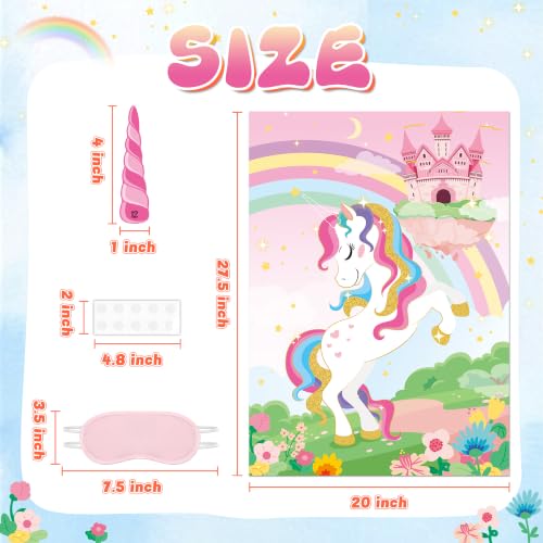 Image of Pin the Horn on the Unicorn, Unicorn Birthday Party Decorations