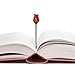 Genuine Fred Roses are Read Flower Bookmarks – Set of 2 Rose Page Markers, Soft and Flexible Silicone, Great for Romance Novels, Book Lovers, and Valentine's Day