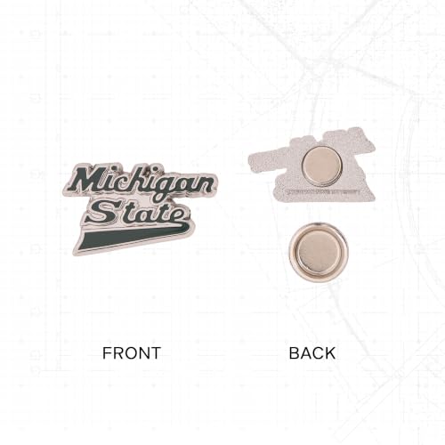 Image of Desert Cactus Michigan State University Magnetic Metal Lapel Pin (E) | Officially Licensed MSU Michigan State Spartans Enamel Finish Lapel Pin Formal Wear Bag and Hat Jewelry Tie Track Brooch Pin