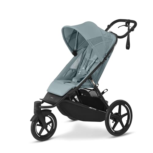 CYBEX Cochecito Dorado AVI SPIN, Desde el nacimiento hasta los 4 años aprox., Máx. 111 cm y 22 kg, Cochecito Urbano, Todo Terreno y para Correr, Stormy Blue