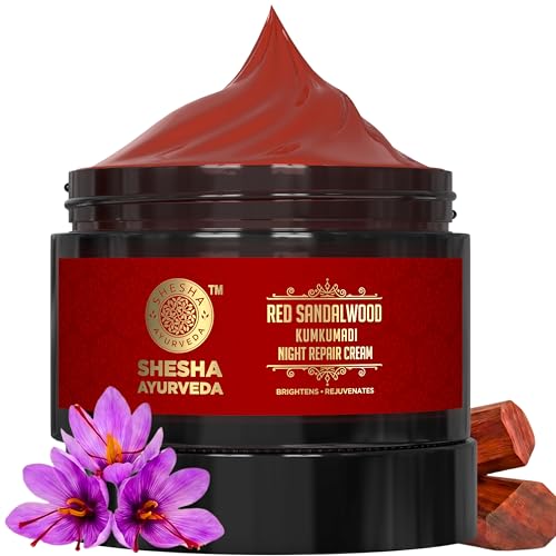 Shesha Ayurveda Red Sandalwood Skin Brightening & Night Repair Cr...