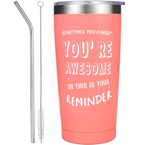 Panspace Inspirational Tumbler Gifts - 20oz You Are Awesome Coffee Cup Travel Mugs for...