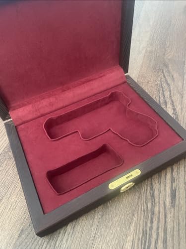 Wooden Box For GLOCK19 Handcrafted for handgun to store it safety Pistol safety Hnadgun Hard Case Gun Box Gun Collector storage