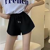 Design taille haute : le short décontracté avec cordon de serrage pour femme dispose d'une taille haute flatteuse avec un cordon de serrage réglable pour un ajustement qui lisse et soutient votre silhouette lors d'un usage quotidien ou des entraînements légers en toute saison