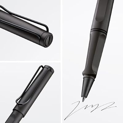 LAMY safari umbra - Rollerball Pen with ergonomic grip & line width M - for pleasant long writing - made of robust ASA plastic - including rollerball refill LAMY M 63 in black