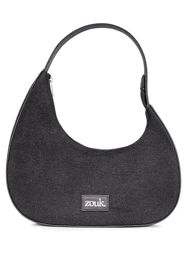 Image of ZOUK Pixi Small Shoulder Bag | Vegan Leather Evening Bag for Women with Shoulder Strap, Zip Closure & Water-Resistant Lining | Stylish Handcrafted Purse |