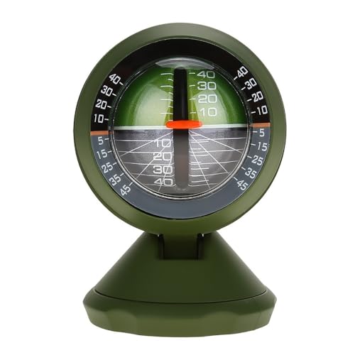 Chiffonade Green ABS Inclinometer with Luminous Display - High Precision Angle Slope Meter for Vehicle, Boat & Outdoor Use Adjustable Gradient Balancer‌