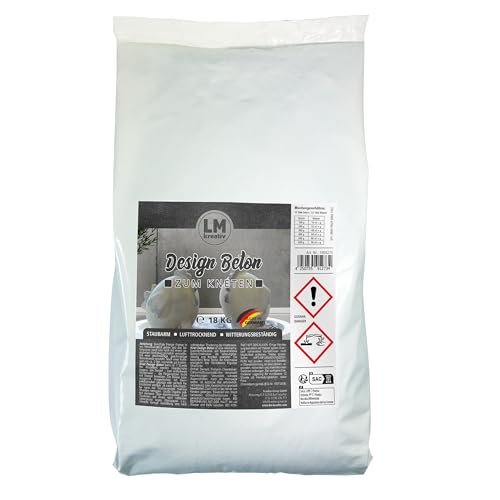 Knet Design Beton (18 kg) Knetbeton Kreativbeton Beton für Kreative,...