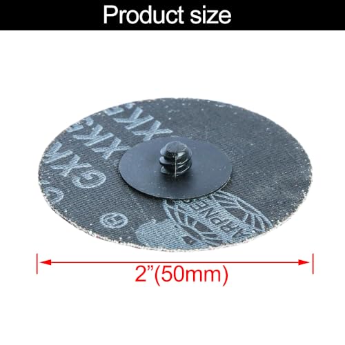 Hiqalty 100Pcs 2" inch Sanding Disc Surface Conditioning Quick Change Disc R-Type Sandpaper Grinding Pad Abrasive Disc (36)