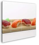 deyoli - Aliment Asiatique appétissant sur Toile montée sur châssis en Bois véritable - Impression numérique de Haute qualité avec Cadre, Pas de Poster ou de Affiches, 60 x 60