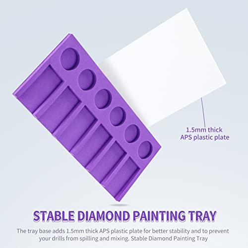 Diamond Painting Accessories Tray Organizer, Art Painting Beads Sorting Storage Containers, Diamond Art Tools Kits For Glitter Rhinestones/5D Diamond Embroidery/Diy Crafts (6 Slots Trays) #TOP5