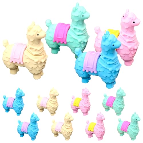 Gommes mignonnes alpaga pour crayons : effacer sans raturer les cahiers