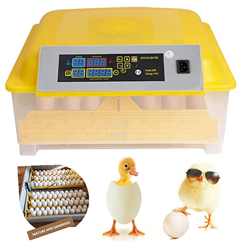 48 Egg Incubator,Incubators For Hatching Eggs,Poultry Hatcher Machine With Automatic Egg Turning,Temperature & Humidity Control,Led Screen,General Purpose Incubator For Chickens Ducks Birds (Yellow) #TOP5