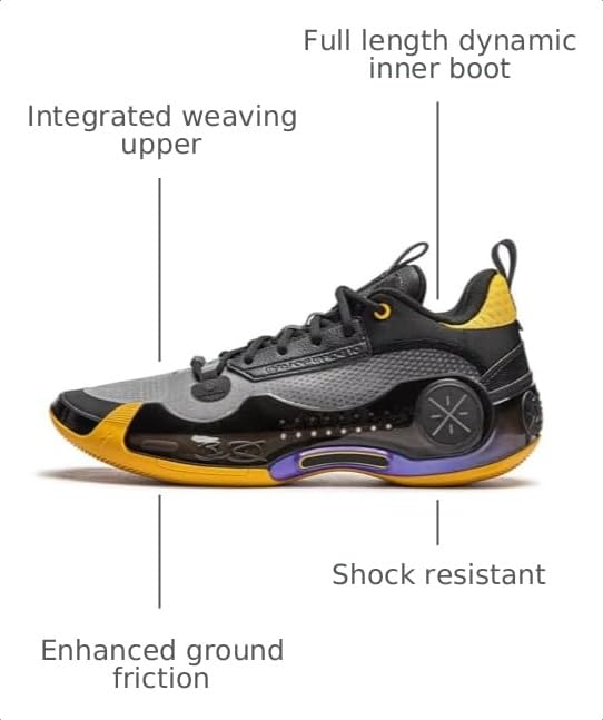 Image of LI-NING Way of Wade 10 Men's Basketball Shoes Professional Shock Absorption Sports Sneakers