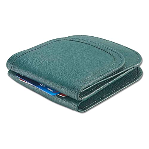 Taxi Wallet® TW03-DRAGONFLY - Soft Leather (Green) - Compact, Front Pocket Folding Wallet - For Cards, Coins, Bills, ID (Men & Women)4