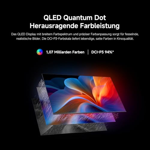 Xiaomi TV F Pro 55(140 cm), 4K UHD QLED, Smart TV, Fire OS8,Triple Tuner DVB-C/S/S2/T/T2,HDR10+,60Hz mit 120Hz Game Boost Mode,MEMC,Sprachsteuerung mit Alexa,2GB+32GB,Kompatibel mit Apple AirPlay