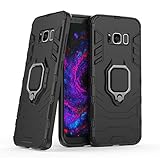 FOLICE Galaxy S8 Plus Case, [Heavy Duty] [Shockproof] Hybrid Rugged Soft Rubber Hard PC Tough Dual Layer Protective Case Cover with Kickstand for for Samsung Galaxy S8 Plus (Black)