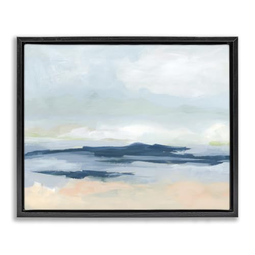 Abstract Cloudy Ocean Landscape, 24 x 30 Inch Canvas in Floater Frame