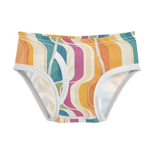 Abstract Rainbow Stripes Toddler Boys Cotton Kids Underwear Breathable Undies