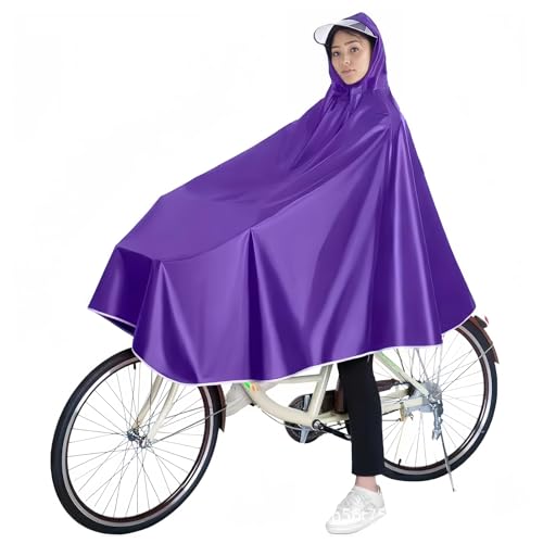 Shengxi Regenponcho Wasserdicht Regencape Fahrrad Regenjacke Poncho für Mountainbikes Elektrofahrräder Outdoors (DE/NL/SE/PL, Alphanumerisch, Einheitsgröße, Regular, Lila) Shengxi Regenponcho Wasserdicht Regencape Fahrrad Regenjacke Poncho für Mountainbikes Elektrofahrräder Outdoors (DE/NL/SE/PL, Alphanumerisch, Einheitsgröße, Regular, Lila)