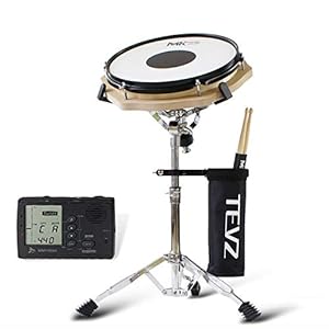 QLTY Domme Drum Set 12 Inches,drum Pad Dumb Drum Practice Pad, met verstelbare standaard en Drum Sticks, drum Stick vat…