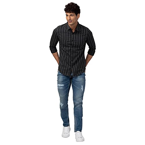 Image of Spykar Men's Slim Fit Low Rise Casual Jeans