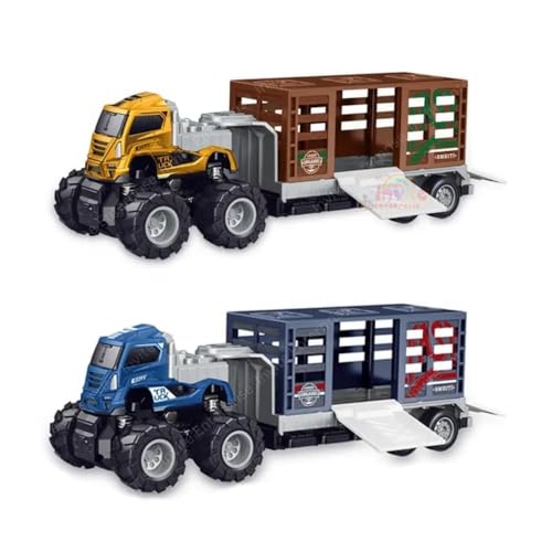 Image of 1:43 Metal Toys Alloy Diecast Truck Set Toy, Diecast Miniature Car Model (Pack Of 1) (Animals Display Box Truck),Assorted