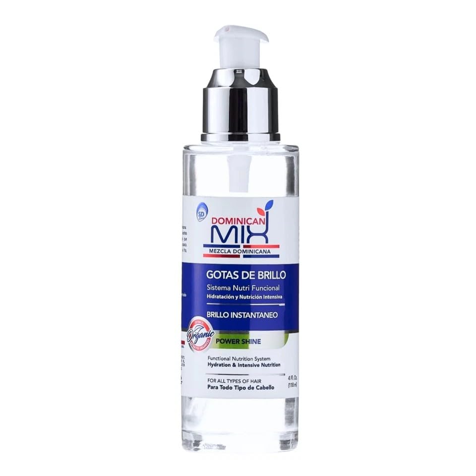 Dominican Mix Shine Drops for Hair, Salt & Sulfate Free, Organic Extract