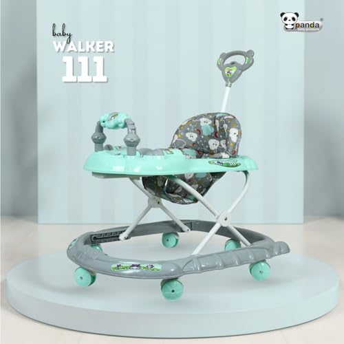 Image of Panda Baby Products Walker with Push Handle, Musical Toys & Adjustable Height - Safe & Comfortable Learning Walker for Babies (6-18 Months) (Grey, 111 Baby Walker)