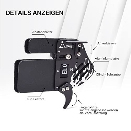 Elong Archery Recurve Bow Finger Tab Genuine Leather + Aluminium Plate Adjustable Finger Protection Protective Equipment for Right Hand - Image 3
