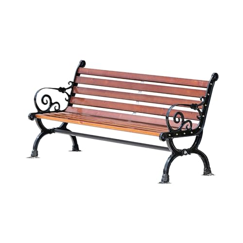 Banc de jardin extérieur en aluminium moulé antirouille pour cour