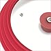 Teeo Universal Pan Cover - Drop Lid, Silicone & Tempered Glass, Cool Touch Handle, Steam Vent, Dishwasher Safe, Multi-sized (8/8.5/9.5 inches, Red)