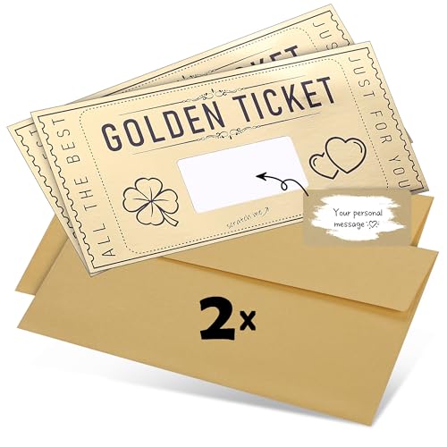 DasWas 2x Scratch and Win Gift Card - Golden Ticket - Personalize...
