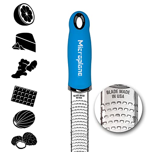 Image of Microplane Premium Classic Zester Cheese Grater - Neon Blue