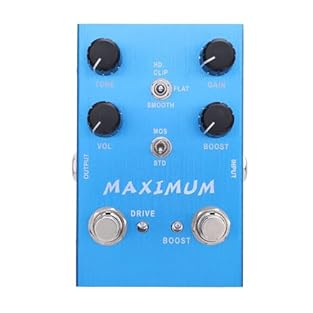 [Dual Channel Control] This pedal features gain control for extensive tone shaping, a dual pedal switch for easy operation, and two toggle switches to adjust mid-frequency brightness and switch between circuit clipping modes. perfect for electric gui...
