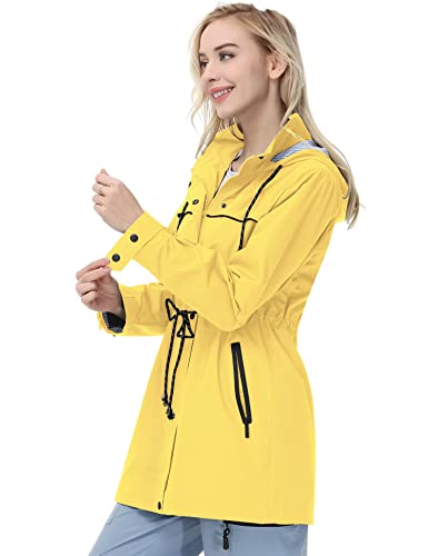 Avoogue Women Lined Raincoat With Hood Waterproof Anorak Jacket Rainproof Fashion Women Rain Jacket #TOP3