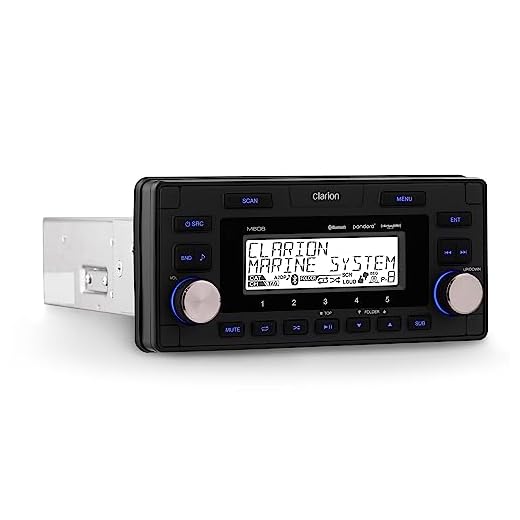 Clarion M608 Marine In-Dash 4-zone SIRIUS/XM-ready Digital Media Receiver with Bluetooth