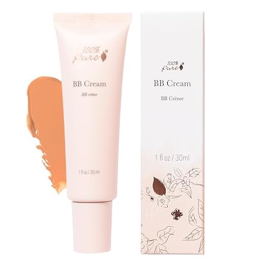 100% PURE BB Cream Shade 10 Luminous Full Face Coverage Skin Care & Glow - All-In-One Primer Concealer & Foundation Makeup - Shimmery, Dewy Youth Light Color w/Warm Undertone - Vegan - 1 Fl Oz